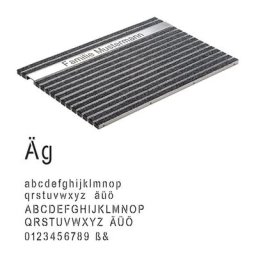 ACO Schuhabstreifermatte mit individuellem Schriftzug, mit Winkelrahmen, 100x50 cm