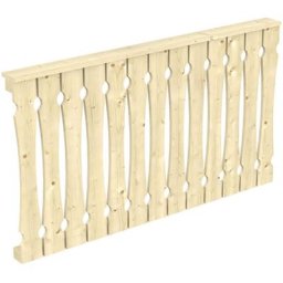 SKANHOLZ Brüstung Balkonschalung, für 4-Eck Pavillons und Terrassenüberdachungen, Naturbelassen, 335 cm