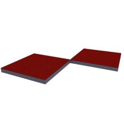 WINNETOO Fallschutzmatte 50x50x4,5cm rot-braun