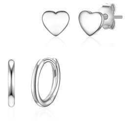 Glanzstücke München Ohrstecker Herz Sterling Silber in Silber Ohrringe Damen