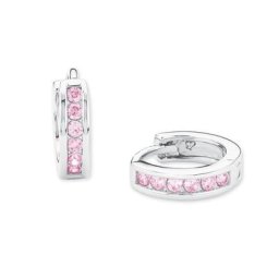 Prinzessin Lillifee Creolen für Mädchen, 925 Sterling Silber, Zirkonia synth. Ohrringe Damen