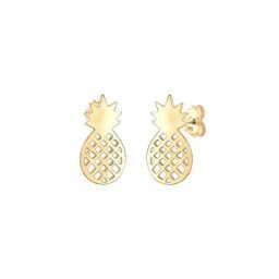 Elli Elli Ohrringe Ohrstecker Ananas Frucht Trend Sommer 925er Silber Damen