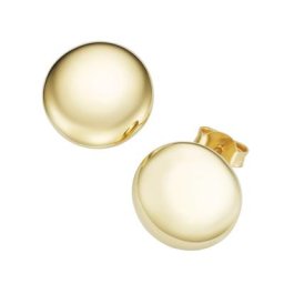 Luigi Merano Ohrstecker rund, glänzend, Gold 375 Ohrringe Gold Damen