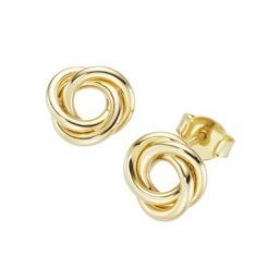 Luigi Merano Ohrstecker Knoten verschlungen, Gold 585 Ohrringe Gold Damen