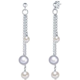 Valero Pearls Ohrstecker Sterling Silber Süßwasser-Zuchtperle in Silber Ohrringe Damen