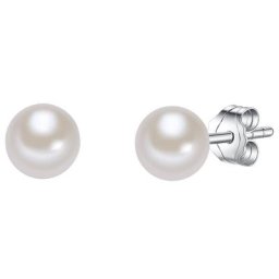 Valero Pearls Perlen-Ohrstecker Sterling Silber Süßwasser-Zuchtperle in Silber Ohrringe Damen