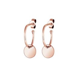 Elli Elli Ohrringe Hänger Kreis Creole Geo Plättchen Trend 925 Silber Creolen Damen