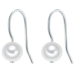 Valero Pearls Ohrhänger Sterling Silber Süßwasser-Zuchtperle in Silber Ohrringe Damen