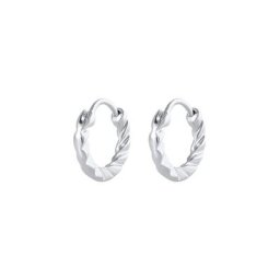 Elli Elli Ohrringe Creolen Strukturiert Basic 925 Sterling Silber Damen