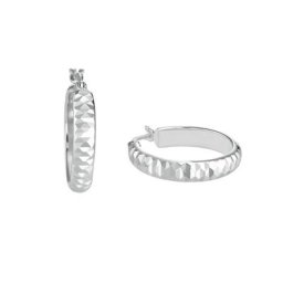 s.Oliver Creolen für Damen, 925 Sterling Silber Ohrringe