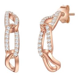 Glanzstücke München Creolen Sterling Silber Zirkonia in Roségold Ohrringe Damen