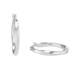 amor Creolen für Damen, 925 Sterling Silber Ohrringe