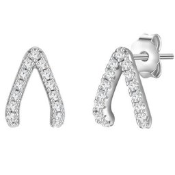Glanzstücke München Ohrstecker Sterling Silber Zirkonia in Silber Ohrringe Damen