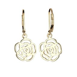 Elli Elli Ohrringe Rose Blume Blütenform Romantisch Filigran Silber Damen
