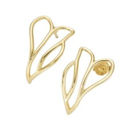 Luigi Merano Ohrstecker geschwungen, durchbrochen, Gold 375 Ohrringe Gold Damen