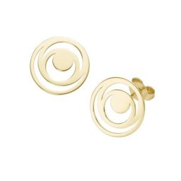 Luigi Merano Ohrstecker mit Cut-Out-Muster, Gold 375 Ohrringe Gold Damen
