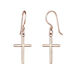 Elli Elli Ohrringe Kreuz Religion Kommunion Konfirmation 925 Silber Damen