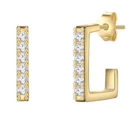 Glanzstücke München Creolen Sterling Silber Zirkonia in Gelbgold Damen
