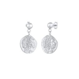 Elli Elli Ohrringe Stecker Coin Münze Antikes Design 925 Silber Damen