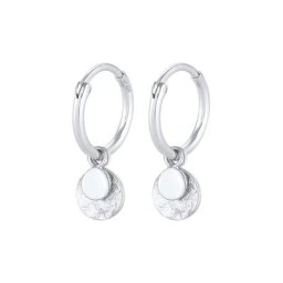 Elli Elli Kolczyki Damskie kreole płytkowe Vintage Trend Blogger w pozłacanym srebrze 925 Sterling Silver Ohrringe Damen