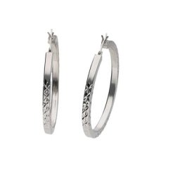 Smart Jewel Creolen teilweise mit Diamant-Schnitt, Silber 925 Silber Damen