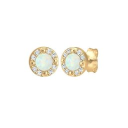 Elli PREMIUM Elli PREMIUM Ohrringe Stecker Opal Kristalle Zart 925 Silber Damen