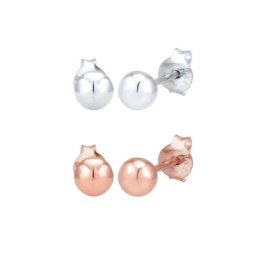 Elli Elli Ohrringe 2er Set Kreis Bicolour Geo 925 Silber vergoldet Damen