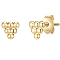 Glanzstücke München Ohrstecker Sterling Silber in Gelbgold Ohrringe Damen