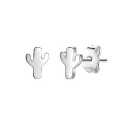 Glanzstücke München Ohrstecker Kaktus Sterling Silber in Silber Ohrringe Damen