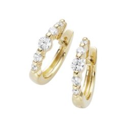 Smart Jewel Creolen Zirkonia Steine, Silber 925 Gold Damen