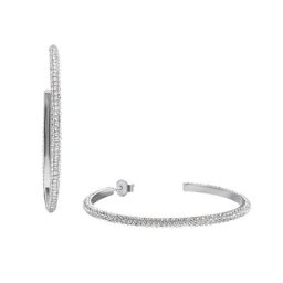 amor Creolen für Damen, 925 Sterling Silber, Glas Ohrringe