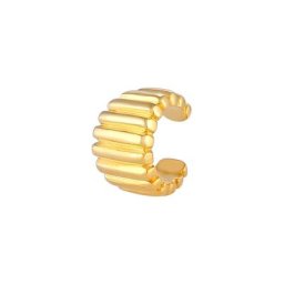 Elli Elli Ohrringe Earcuff Ohrklemme Single Relief Gerillt 925 Silber Earcuffs Damen