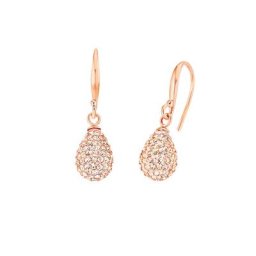 amor Ohrhänger für Damen, 925 Sterling Silber, Kristallglas Ohrringe Weiss