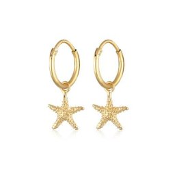 Elli Elli Ohrringe Creolen Seestern Meer Maritim 925 Sterling Silber Damen