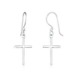 Elli Elli Ohrringe Kreuz Religion Kommunion Konfirmation 925 Silber Damen