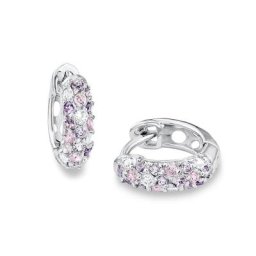Prinzessin Lillifee Creolen für Mädchen, 925 Sterling Silber, Zirkonia synth. Ohrringe Damen