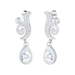Elli PREMIUM Elli PREMIUM Ohrringe Ornament Tropfen Festlich Zirkonia 925 Silber Damen