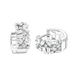amor Creolen für Damen, 925 Sterling Silber, Zirkonia synth. Ohrringe