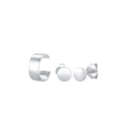 Elli Elli Ohrringe 2er Set Single Earcuff Trend Blogger 925 Silber Damen