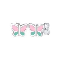 Elli Elli Ohrringe Kinder Schmetterling Pastel Emaille 925 Silber Damen