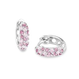 Prinzessin Lillifee Creolen für Mädchen, 925 Sterling Silber, Zirkonia synth. Ohrringe Damen
