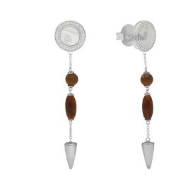 Giorgio Martello Milano Ohrstecker Behang mit farbigen Kugeln und Kegeln Ohrringe Grün Damen