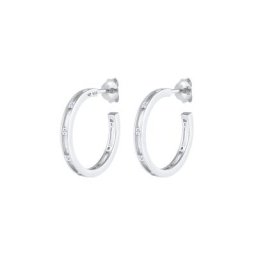 Elli Elli Ohrringe Creolen Stecker Zirkonia Viereck 925 Silber Damen