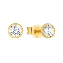 amor Ohrstecker für Damen, Gold 585, Zirkonia synth. Ohrringe