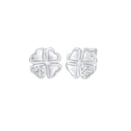 Elli DIAMONDS Elli DIAMONDS Ohrringe Kleeblatt Diamant (0.03) 925 Silber Damen