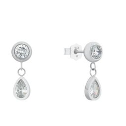 amor Ohrstecker für Damen, Edelstahl, Zirkonia synth. Ohrringe