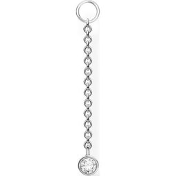 Thomas Sabo Thomas Sabo Damen-Creolen-Anhänger 925er Silber 1 Zirkonia Gold Gold 32017819 Ohrringe