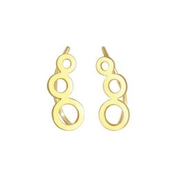 Elli Elli Ohrringe Ear Climber Rund Kreis Look 925 Silber Damen