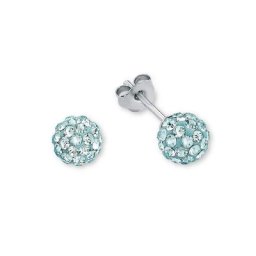 amor Ohrstecker für Damen, 925 Sterling Silber, Kristallglas Ohrringe