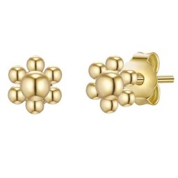 Glanzstücke München Ohrstecker Blume Sterling Silber in Gelbgold Ohrringe Damen
